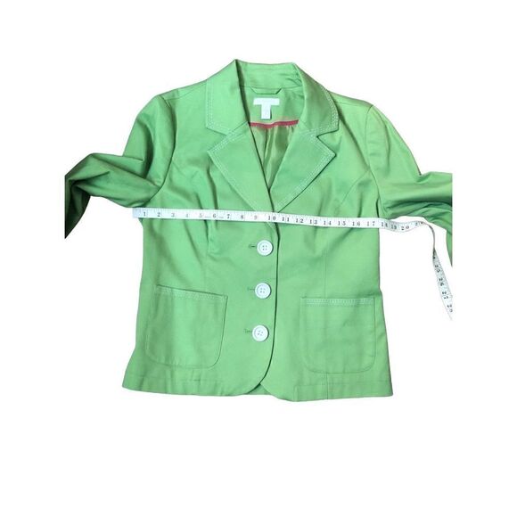 Charter Club lime green textured career blazer size 8 - Picture 8 of 10